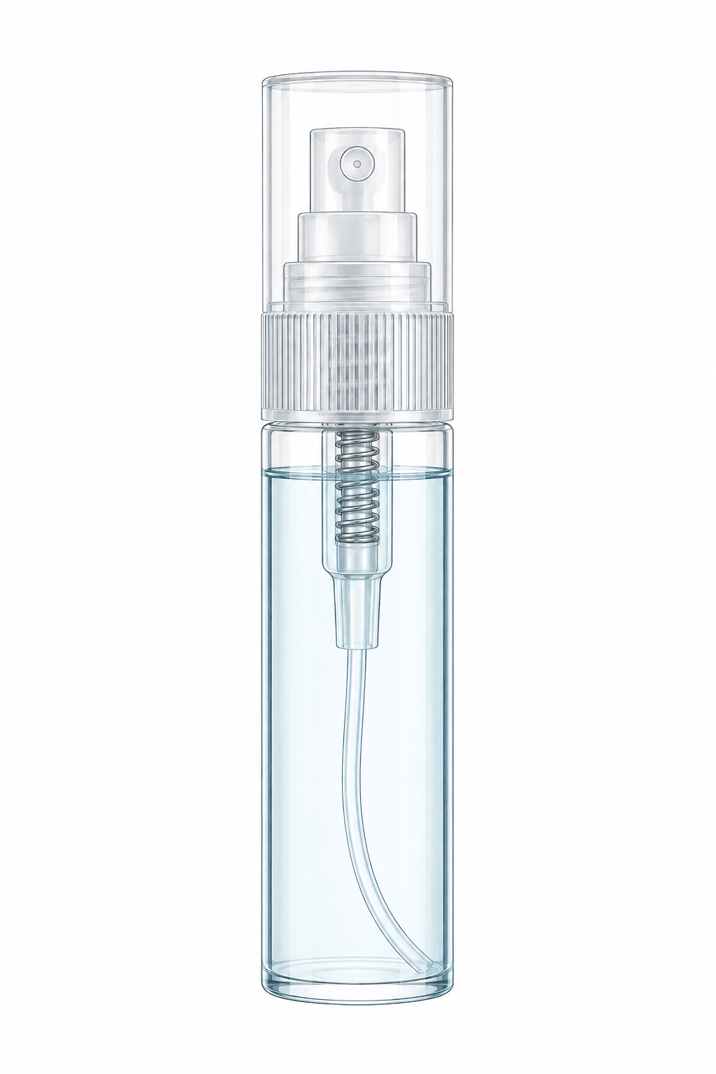 Ilustración de un decant Scent2Go de 5ml con sus componentes